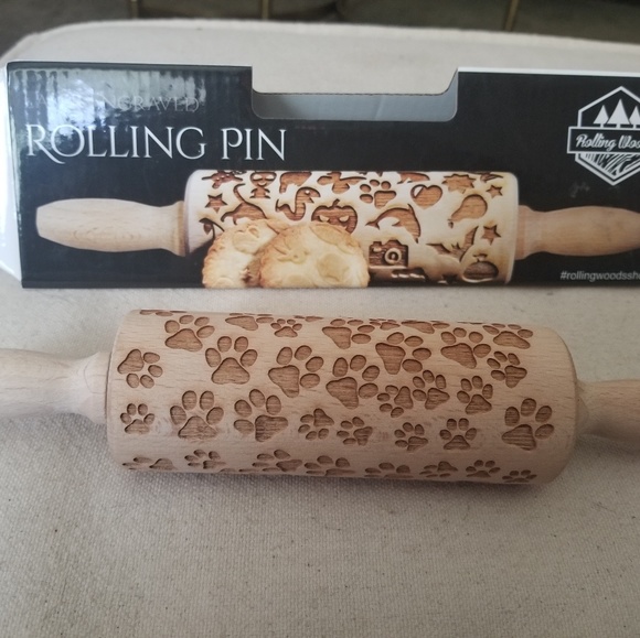 rolling woods Other - Paw print mini rolling pin